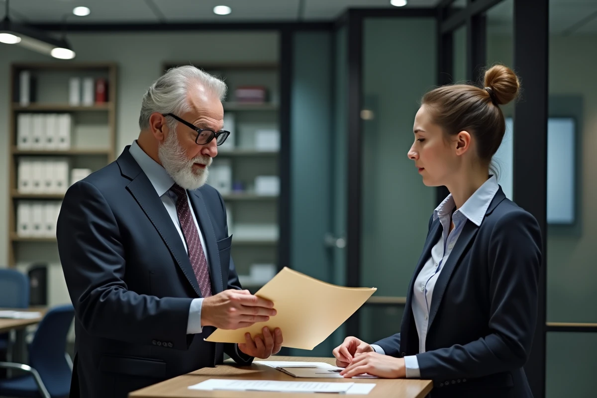 Homme d affaires discutant avec une responsable RH au bureau