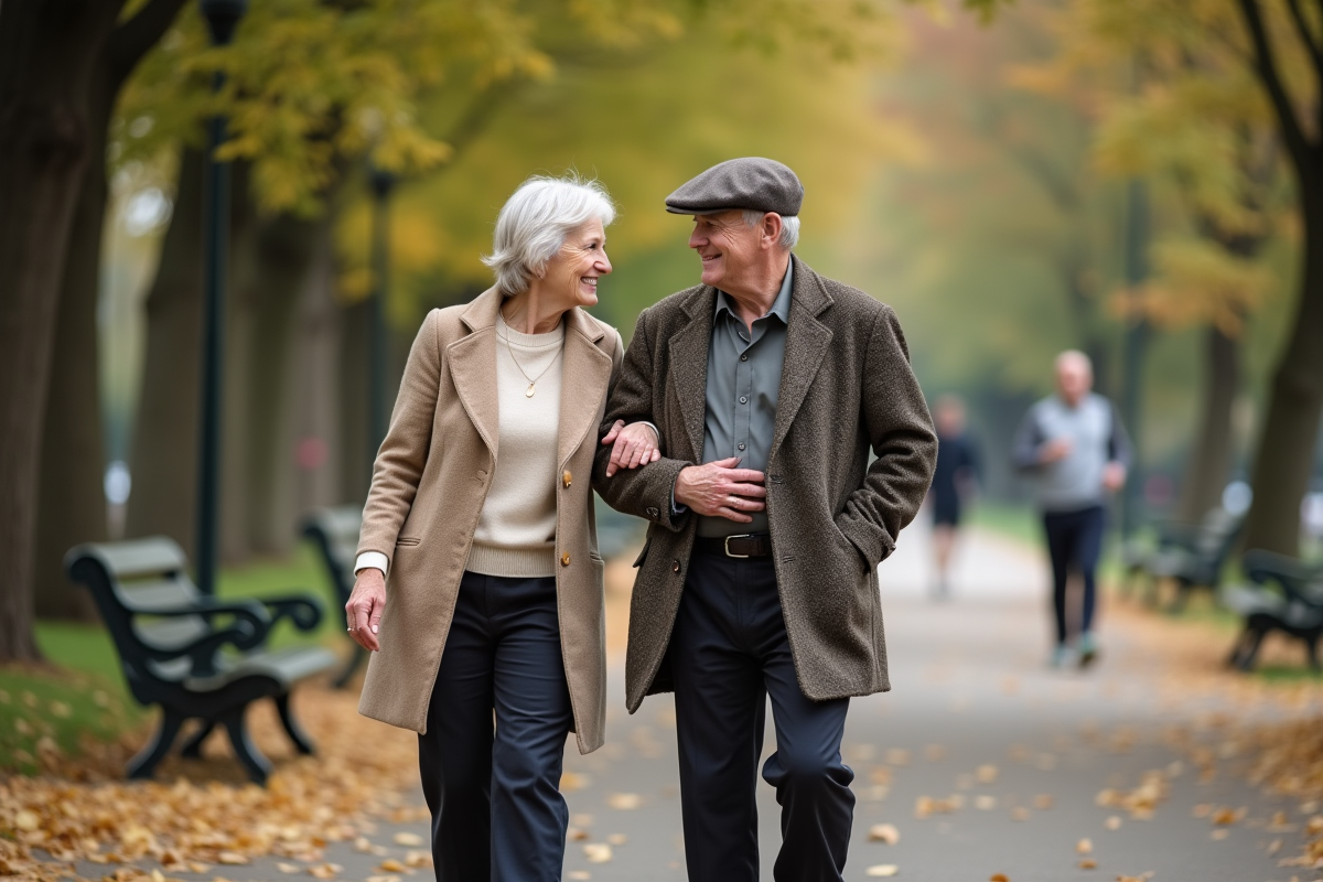 Femme aidant un homme âgé lors d